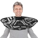 RNXSIB Friseurumhang Erwachsene Mit Auffang, Verstellbarer Haarschneideumhang & Barber Cape - Professioneller Frisierumhang Für Salon Und Zuhause