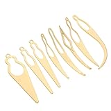 CIMAXIC 8st Dread Braid Häkeln Sperren Haarschmuck Haarringe Gonzo Flechten Haarständer Zöpfe Verriegeln Perlen Haaranhänger Haarwerkzeug Dreads-haarverlängerungen Golden Rostfreier Stahl
