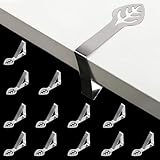 12 Stück Tischtuchklammern Edelstahl, Tischdeckenhalter für Dicke Tische, Tischdeckenklammer für Gartentisch Restauran Familie Esstisch Draußen, Tischdeckenclips Tischtuch Clips Tischdecke Clips
