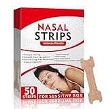 50 Stück Nasenpflaster Schnarchen, Nasenstrips, Anti Schnarch Nasenstrips, Nasenpflaster Besser Atmen For Breathing, Relieve Nasal Congestion, Improved Airflow, Schnarchstopper for Men and Women