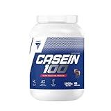 Trec Nutrition - CASEIN 100 - Frei absorbierbares mizellares Casein-Proteinpulver, vor dem Schlafengehen eingenommen, EAA-Aminosäuren, geringer Zuckergehalt, 1800g JAR, CHOCOLATE