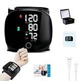 Dhqkqg Blutdruckmessgerät Handgelenk, Blutdruck Messgerät Handgelenk mit LCD-Bildschirm, 2×99 Speicherplätze, Automatische Deutsche Sprachausgabe, für Heim und unterwegs