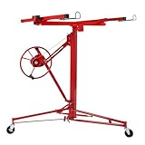 XXL Plattenheber,Plattenheber Klappbar für Trockenbau und Rigipsplatten, Plattenlift bis 68 kg Höhe 140-350 cm 3 Räder mit Feststellbremse,Rigips Werkzeug für Innenausbau