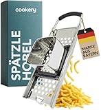 Cookery Spätzlehobel, Spätzlereibe, Spätzlepresse aus Edelstahl für alle Töpfe & lange dicke Spätzle Spätzlesieb Spätzlebrett Reibe Hobel