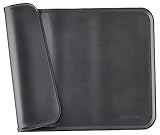 Amazon Basics - Wasserabweisende Napfunterlage aus Silikon, Unterlage für Haustierfutter, 47 x 29 cm, Schwarz, Einzelbett