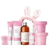 Sakura Face Care Set,Gesichtspflege Geschenke für Frauen,Beauty-geschenksets Rituals Geschenkset Frauen,Kirschblüten-Hautpflegesets,Hautpflege-Sets (8pcs, Cherry Blossom)