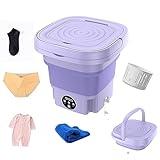 AFGSsm 12L mini waschmaschine, faltbare waschmaschine für Unterwäsche, Socken und Kinderkleidung -violett