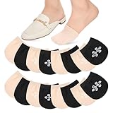 Ptwola 8 Paar Damen Zehensocken Unsichtbare Innensocken Halbsocken Nahtlos Rutschfeste Socken Niedrig Geschnitten Versteckte Tipi-Zehenabdeckungen Socken für Sandalen, Flache Schuhe