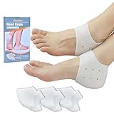 Fersenpolster, Gel Fersenschutz Silikon Pads, Ferse Socken (3 Paare) Neues Material, Ferse Gel für Fersensporn Plantarfasziitis, Sehr Geeignet für Fersenschmerzen, Trockene Rissige Ferse.