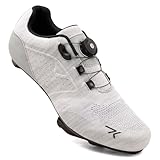 Feyenold Herren Fahrradschuhe Damen Radsport Schuhe Kompatibel mit Peloton & Kompatible Installation Look SPD SPD-SL Delta Lock Pedal Reitschuhe Grey 38 EU
