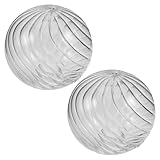 TOVINANNA Runder Kugellampenschirm aus Glas 2 Stück Drehbarer Blasenglas Ersatzschirm für Pendelleuchten Deckenlampen und Hängelampen – 3,1 Zoll Glasabdeckung für Sanfte Lichtstreuung