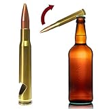 Roar Flaschenöffner Patrone Kaliber 50, Metall, 13,8cm Länge, Top Männergeschenk bzw. Geschenkidee (Gold)
