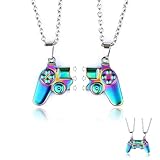 CMUYKIBU Damen Magnetische Halskette,Damen Halskette Paar-Halskette Game Controller Anhänger Halskette,für Paare Oder Beste Freunde