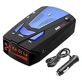 Auto V7 Radarwarner, TOTMOX Voice Prompt Alarm 3-Tasten-Radarwarner mit einfacher Bedienung und Autoladekit, blau