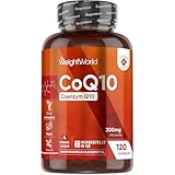 Coenzym Q10-200mg pro Kapsel - 120 vegane CoQ10 Kapseln - 4 Monate Vorrat - 1 Kapsel pro Tag - Frei von Magnesiumstearat, Ohne Gentechnik & Gemäß GMP - q 10 coenzym (als Ubichinon) - Von WeightWorld