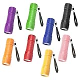 8Pcs Kleine Taschenlampe Kinder, Kindertaschenlampen Kinder Taschenlampe ab 3 Jahre, Mini Taschenlampe Kinder Mitgebsel Taschenlampen Set mit Batterien, Taschenlampen Kind für Camping Outdoor Notfälle