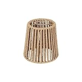 Boho Rattan Lampenschirm Klein E27 Lampenschirme für Tischlampe Hängelampe Stehlampe Deckenleuchte Spiegelleuchten Korblampe Papierlampenschirm Papier Ersatzschirm Hängend Korb Laterne