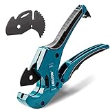 Libraton Rohrschneider Kunststoff, PVC Rohrschneider 42mm Ø, Rohrabschneider mit Ersatzklinge, Kunststoff Rohr Abschneider, Rohr Schere, Rohrschneider,–von PVC/PE/PU/PP/PEX/PPR/PPE