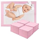 Sudnsadaks 100 Stück Baby Inkontinenzunterlage Wickelunterlage Einweg, 33 × 45 cm Wickelauflage, Baby Changing Mat für Unterwegs, Hygienisch mit Superabsorber, Weich, Wasse, Atmungsaktiv
