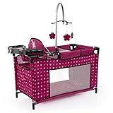 Bayer Design 62667AA Puppenbett mit Schrank, Sitz, Mobile, Ablage, Bettdecke, Kissen, Puppenzubehör