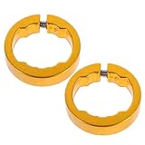 POPETPOP 2st Fahrradlenker-sicherungsring Greift Klemmringe Fahrradringe Aus Aluminium Klemmringe Lenker Fahrradgriff-lenker-sicherungsring Rennrad-klemmung Golden Aluminiumlegierung