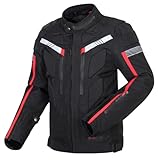 Motorradjacke Herren Mit Protektoren, Motorrad Kleidung Herren, Motorrad Jacke Herren, Schutzjacken, Motorrad Schutzkleidung, Wasserdicht, Reitjacke Für Motorradfahrer A,L