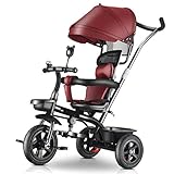 Gute Qualität Kinderwagen Buggys Säuglingskinderdreiradfahrrad 1-3 jähriges Kinderwagenkleinkindspaziergängerbaby - Puppenbabyartefakt Baby Standardkinderwagen (Color : Red)