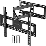 BONTEC TV Wandhalterung für 26-60 Zoll Flach und Curved-Fernseher, mit 500mm Wandabstand, Schwenkbar und Neigbar, Ausziehbare TV Halterung, Max. VESA 400x400mm, Bis zu 40kg, Perfekt für Eckmontage