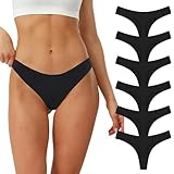 Lakpoau String Tanga Damen Baumwolle String Damen Tangas Unterwäsche Frauen Strings Set Unterhosen Sexy Slips Panty Thong Underwear Women Panties 6er-Pack BL-L-6