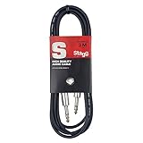 Stagg SAC3PS DL Deluxe symmetrisch Instrument-Kabel (Klinke auf Klinke, 3m)