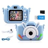 GREPRO Kinder Kamera, 2.0”Display Digitalkamera Kinder Geschenke für 3 4 5 6 8 7 9 Jahre Jungen und mädchen, 1080P HD Anti-Drop Fotoapparat Kinder für Weihnachten Spielzeug Blau