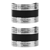 2 Stück Wein Thermometer, Edelstahl Wein LCD Thermometer Flasche Bier Rotwein Armband Temperatursensor, Weinthermometer Rotweine Armband Temperatursensor für Wein, Sekt, Saft Weinflasche Wassertank