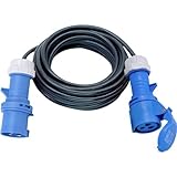 Brennenstuhl CEE-Verlängerungskabel 10m H07RN-F 3G1,5 (CEE-Kabel mit CEE-Stecker und Kupplung mit Verschlussklappe, für ständigen Einsatz im Außenbereich IP44, Made in Germany)