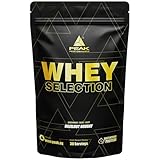 PEAK Whey Selection - 900g Geschmack Hazelnut Nougat I 30 Portionen I Muskelaufbau I Protein Pulver I mit Whey Konzentrat I Isolat I Hydrolysat I freies L-Leucin I Laktase