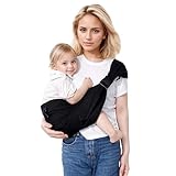 JOYNCLEON Ergonomische Babytragetuch für Neugeborene bis Kleinkind- Go Hinausgehen Baby Hüfttrage Kindertrage Hüftsitz Baby Trage Neugeboren Baby Tragegurt (3-36 Monate) (schwarz)