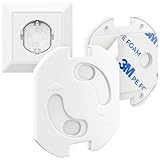 deleyCON 5x Kindersicherung für Steckdosen und Steckdosenleisten mit Drehmechanik Kinderschutz Steckdosenschutz Steckdosensicherung Baby Kleinkinder