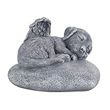 Ioensy Gedenk Gartenstatue, Steindekoration, Souvenir, Wetterbeständiger Grabstein Aus Kunstharz, Tierskulptur