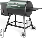 Holz Pellet Grill-Raucher, 6-in-1 Pellet Grill Smoker automatische Temperaturkontrolle Grillrost 456 Sq. im Bereich für Garten im Freien