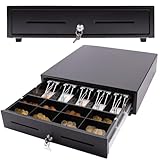 Olympia XLD 460A Kassenschublade | 8 Münzfächer & 5 Scheinfächer für Banknoten | Kassenlade für RJ-12 12-24 | Geldlade aus Metall | Registrierkasse Zubehör | Kassenschublade unterbau 46,5x46x10,4 cm