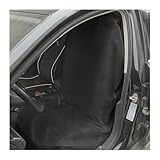 CGEAMDY Wasserdicht Staubdicht Sitzbezüge Auto, Autositzschoner Vordersitzbezüge Schutzbezug, Anti-Staub-Autositzschutz, Automotive Universal Interior Dekoratives Und Schützendes Zubehör(Schwarz)