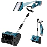 Akku Schneefräse für Makita 18V Batterie, Handgeführte Schneefräse Mit digitaler Leistungsanzeige, Bürstenloser Motor, Wurfweite 8M, Reinigungsbreite 33CM, kehrmaschine Akku für Terrassen, Gehwege