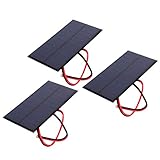 DEWIN Solarpanel, 3 Stück DC 6V 1W Solarpanel-Zellen-Leistungsmodul Polykristallines Silizium-Solarpanel mit 30 cm Kabel
