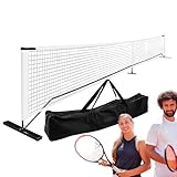 22ft Tennisnetz Für Den Außenbereich – Tragbares Tennisnetz | Abnehmbares Tennis-Übungsnetz | 9,5 Kg Auffahrt-Tennisnetz Mit Tragetasche | Nylon-Tennisnetz Für Auffahrt Für Tennis/Badminton