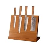 Sumisu Knives - Messerset 4-teilig - 67 Schichten - Santoku - Nakiri - Yanagiba und Shotoh Messer - Inklusive magnetischer Messerblock