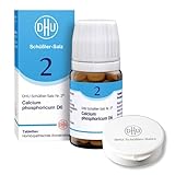 DHU Schüßler-Salz Nr. 2 Calcium phosphoricum D6 – Das Mineralsalz der Knochen und Zähne – das Original – umweltfreundlich im Arzneiglas, 80 St. Tabletten mit Tablettendöschen