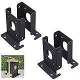 Verstellbare Pergola-Pfostenanker aus Stahl für Deckgeländer, robuste Nachrüstpfosten-Basishalterungen (2 Stück)