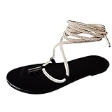 koperras Damen Schuhe Blau 41 Flip Spitze Sommeruhrenschuh für Frauen rund Flache Schuhe für Frauen Flop Outdoor-Sandalen für Frauen Damen Schuhe Mit Absatz (Black, 39)
