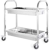 Servierwagen aus Metall mit feststellbaren Rädern für Küche und Badezimmer, 85 cm x 45 cm x 90 cm