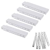 Zollstock Aus Kunststoff, Zollstock, 5 Stück Zollstöcke Zollstock, 1 Meter Zollstock Aus Kunststoff, Gliedermaßstab, Für Alle Heimwerker, Haus, Hobby & Werkstatt (Weiß)