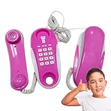 Genikeer Spieltelefon Kinder Mit Kabel, Spielzeugtelefon Für Kinder, Gegensprechanlage Kinder, Kinder Telefon Spielzeug Mit Kabel, Kinder Rollenspiel Telefon, Realistisches Handydesign